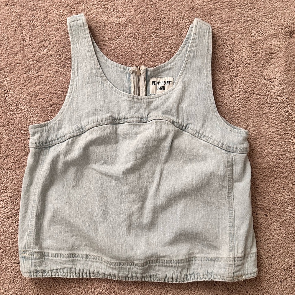 Light Blue Denim Tank Top